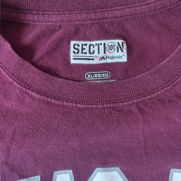 Texas a&m women’s pre loved crop top size XL extra large Maroon Graphic Tee - Picture 3 of 4